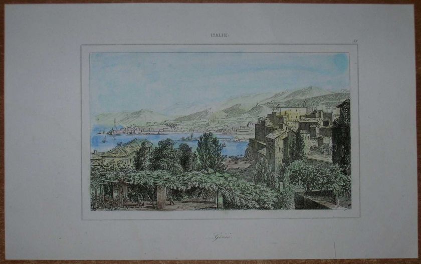 1835 print GENOA GENOVA, LIGURIA, ITALY (#47)  