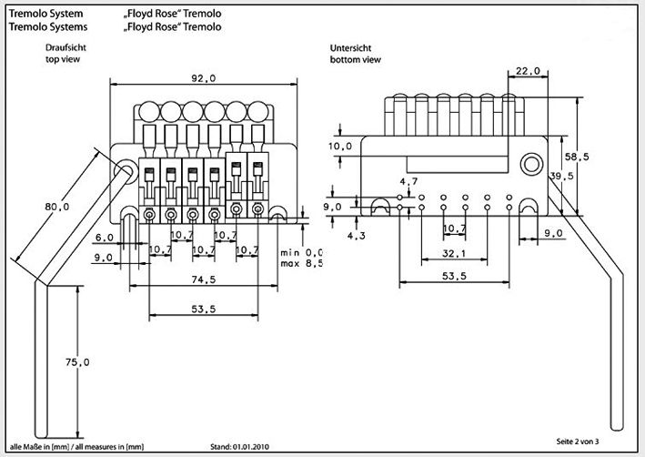   Rose II Special Tremolo System Chrome Fit Charvel/Fender/Kramer  