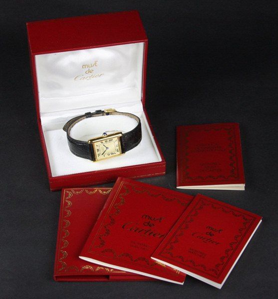 MUST DE CARTIER 18K YG MENS LARGE RRP £3,000  