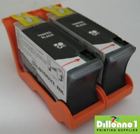 2PK Lexmark 100XL Black Ink Cartridges Interpret S405  