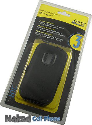 BLACK OTTERBOX DEFENDER CASE FOR SPRINT HTC HERO PHONE  