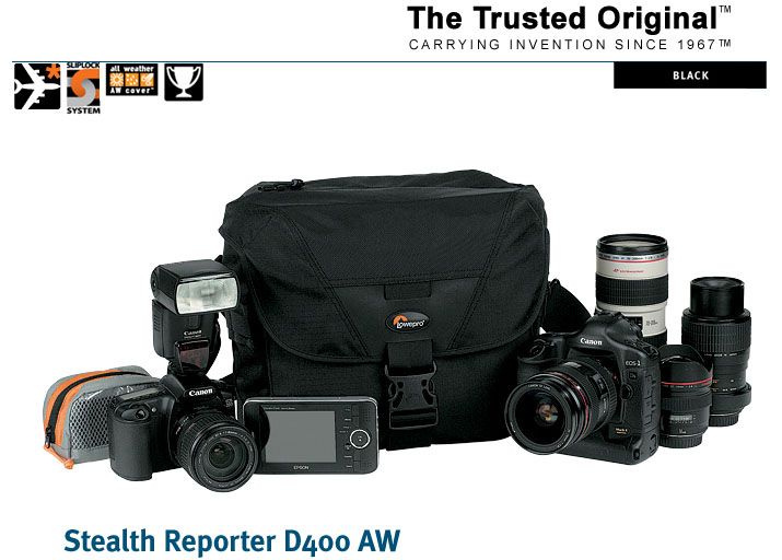 Lowepro Stealth Reporter D400 AW Digital SLR Camera Bag  