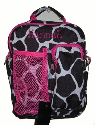 ANIMAL PRINT LUNCH BOX BAG/ NAME OR MONOGRAM EMBROIDERY  