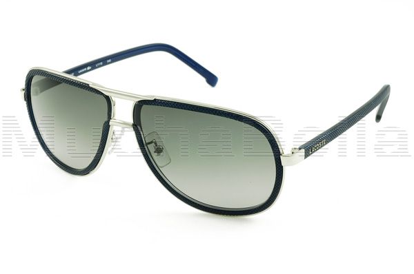 LACOSTE SUNGLASSES L111S 045 NAVY AVIATORS w GRADIENT LENSES NEW 