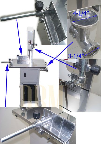 Butcher Meat Cutting Cutter Band Saw Mincer Grinder Sausage Stuffer 