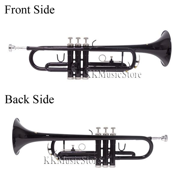 NEW MENDINI BLACK MONEL VALVES BAND Bb TRUMPET+$39 GIFT  