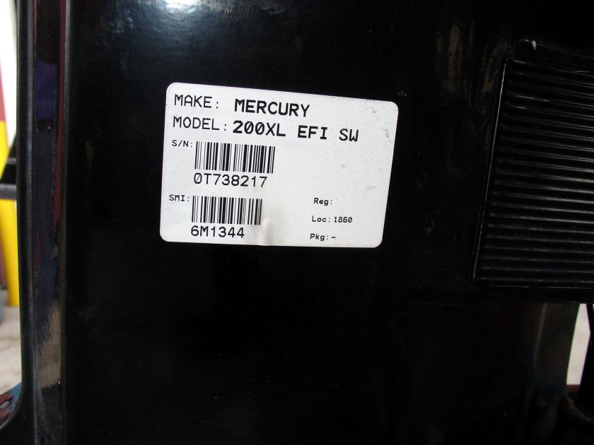 2002 MERCURY 200 HP XL EFI 2 STROKE OUTBOARD MOTOR 25 SHAFT ENGINE 