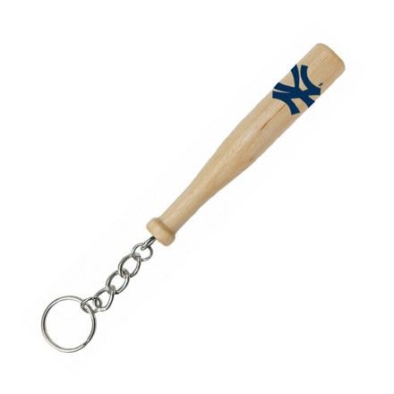 NEW YORK YANKEES LOGO 4 WOOD BASEBALL BAT KEYCHAIN