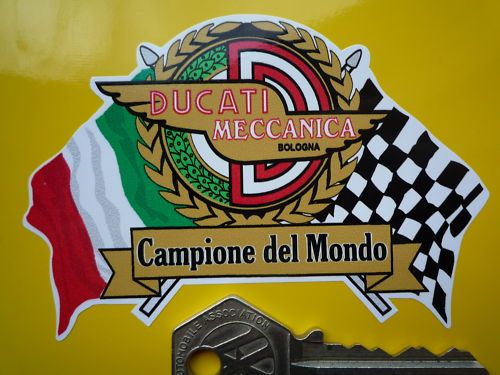 DUCATI MECCANICA Garland helmet or motorcycle sticker  