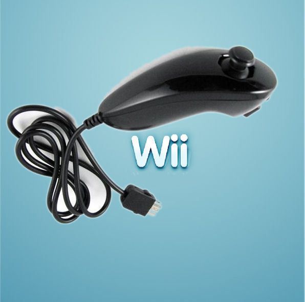 NEW GENUINE OEM NINTENDO WII NUNCHUCK CONTROLLER BLACK  