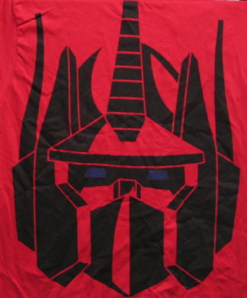 Transformers Optimus Prime Face Body Print Red T Shirt  