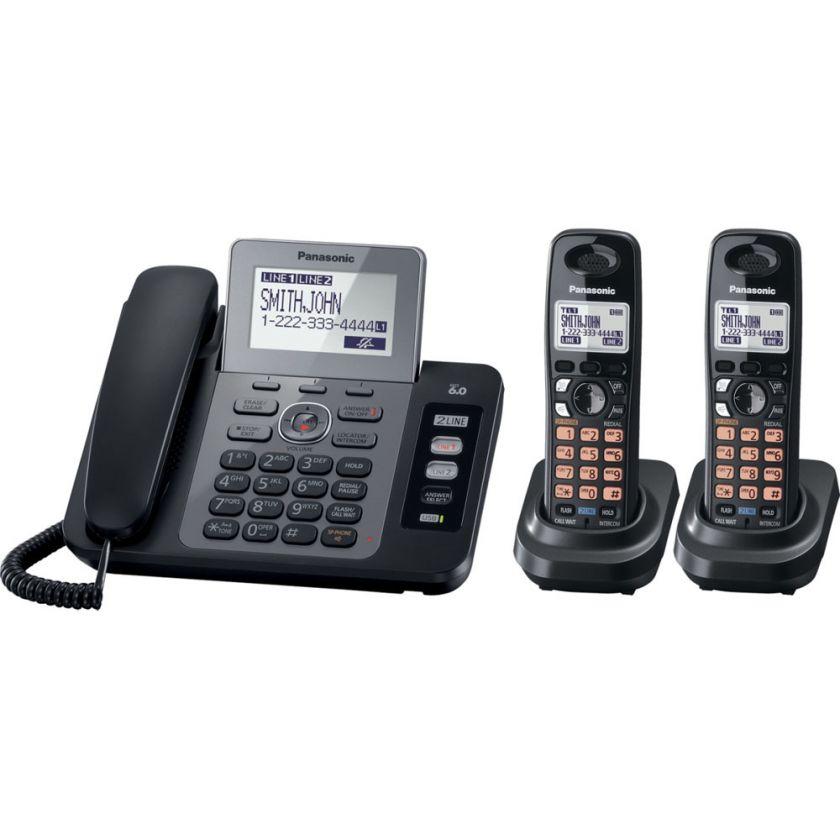 Panasonic Dect 6.0 Multi Line 1 Corded 2 Cordless 885170026896  