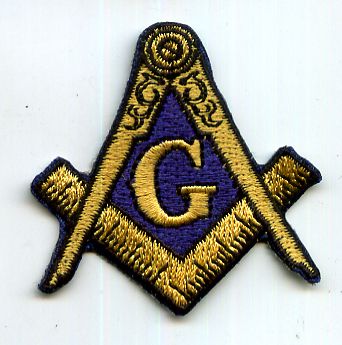 Masonic Square & compasses Iron Embroidered Patch  