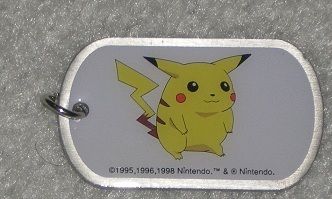 Pokemon Official Nintendo PIKACHU Metal Dog Tag  