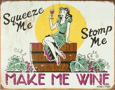 Make Me Wine Humorous Retro Sign Cross Stitch Pattern  