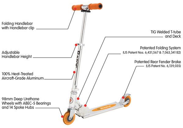 Razor 10th Anniversary Original A Kick Scooter   Orange  