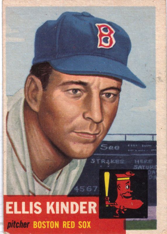 Topps 1953 Ellis Kinder #44 VG EX Red Sox  