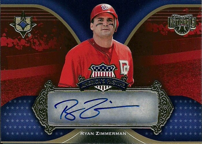 Ryan Zimmerman, Autograph, Ultimate Collection, 2007 UD  