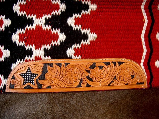 WOOL WESTERN SHOW TRAIL SADDLE BLANKET PAD BLACK BROWN HORSE TACK 