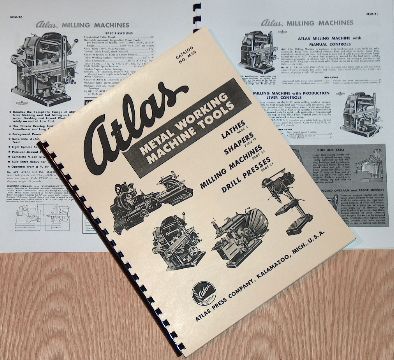 ATLAS Lathe, Shaper, Mill, Drill Press CATALOG manual  