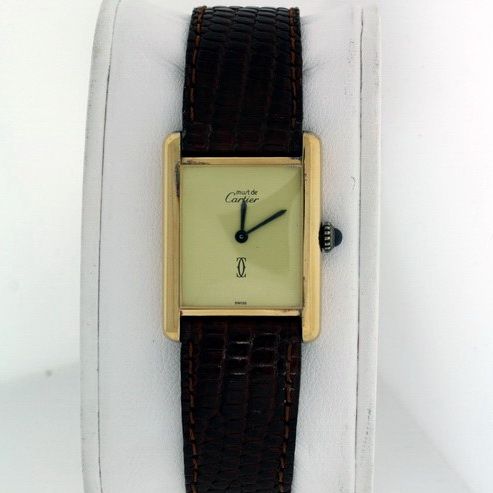 Cartier Tank Vermeil, Rare Ladies Watch.  