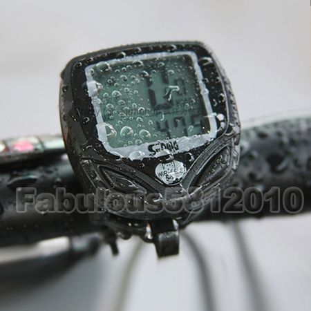 Wireless LCD Bicycle Odometer Speedometer Bike Computer  