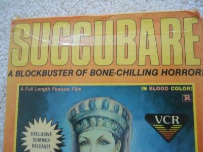 SUCCUBARE ~ RARE VCR BIG BOX ~ SUPERNATURAL GORE ~ BIZARRE SNAKE 