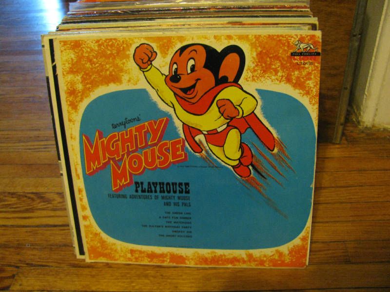 Terrytoons Mighty Mouse Playhouse vinyl LP LION RARE  