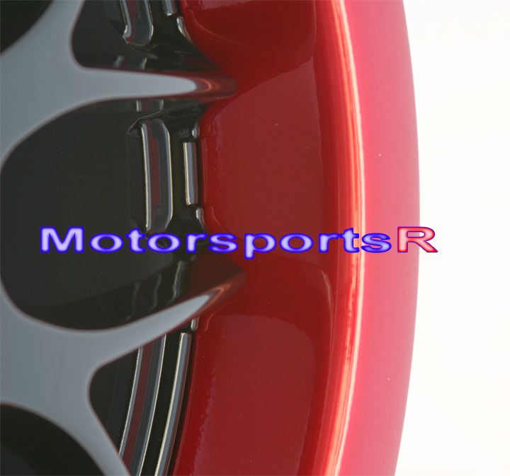 17 Sportmax XXR 006 Rims Wheels Black Red Lip Honda 08  